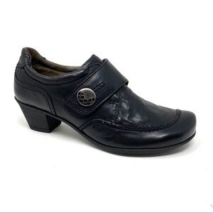 Gabor 74.491.57 black smooth leather loafer pump